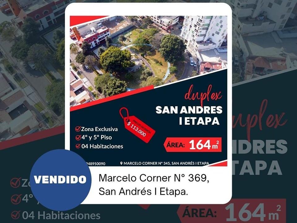 Departamento dúplex vendido en San Andrés I Etapa Trujillo por JASSAN Bienes Raíces en tiempo récord