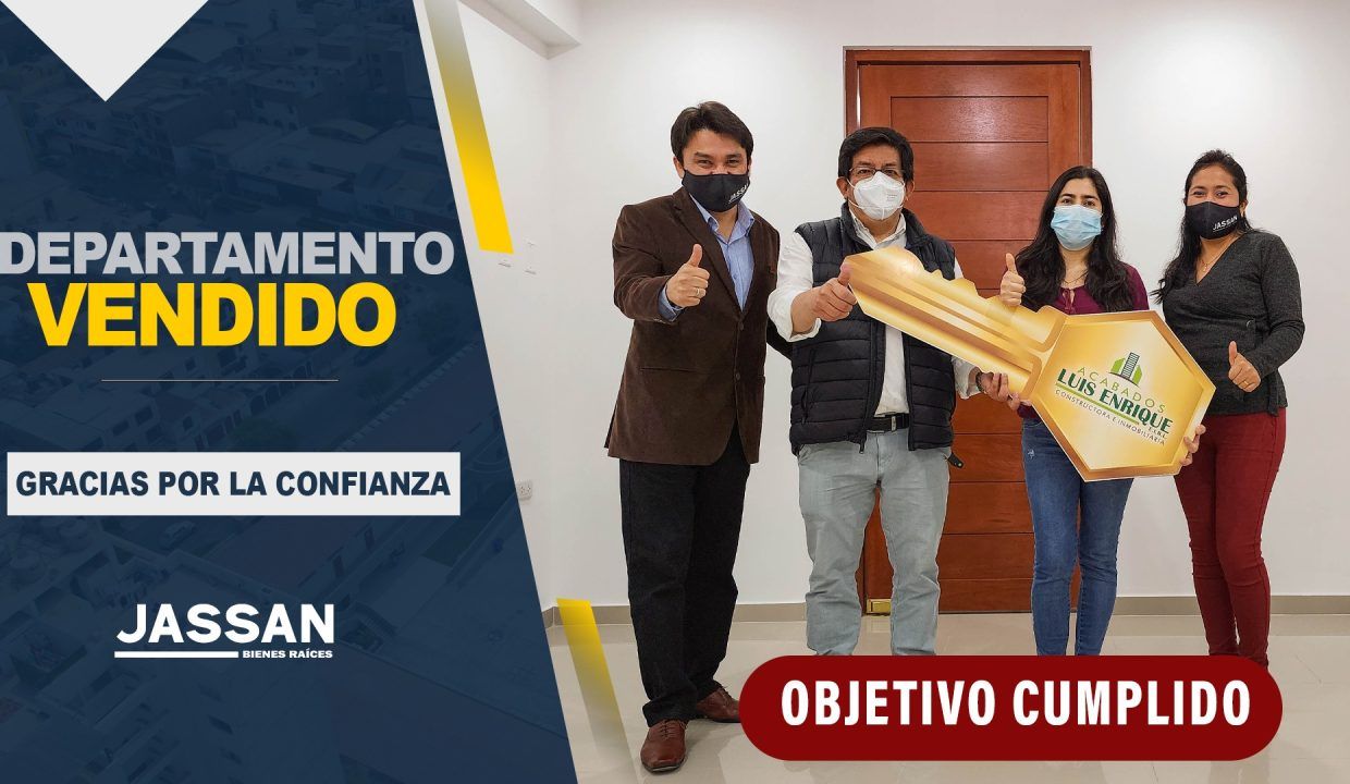 Departamento vendido en Trujillo para Feli y Jim por JASSAN Bienes Raíces con firma en Notaría Corcuera