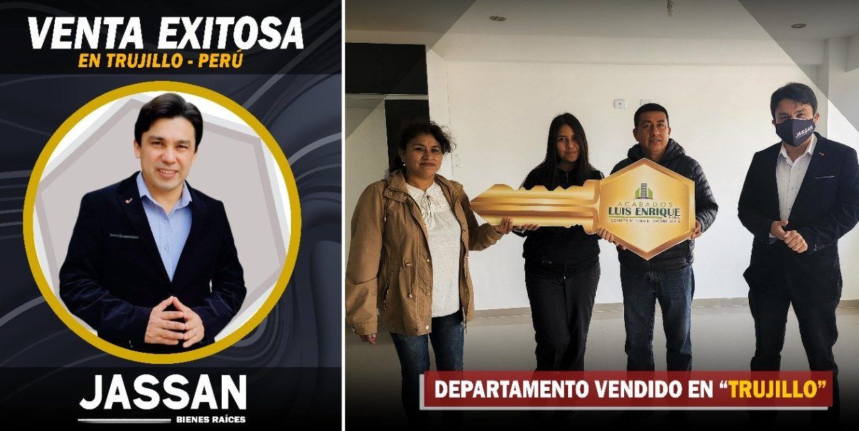 Entrega de llaves de departamento vendido en San Isidro Trujillo por JASSAN Bienes Raíces