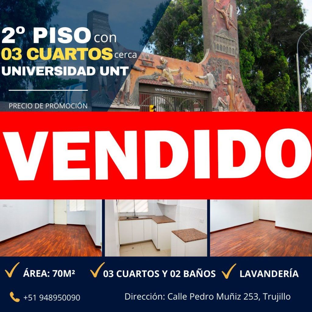Departamento vendido en Pedro Muñiz, Trujillo: cierre en Notaría Corcuera en menos de 30 días